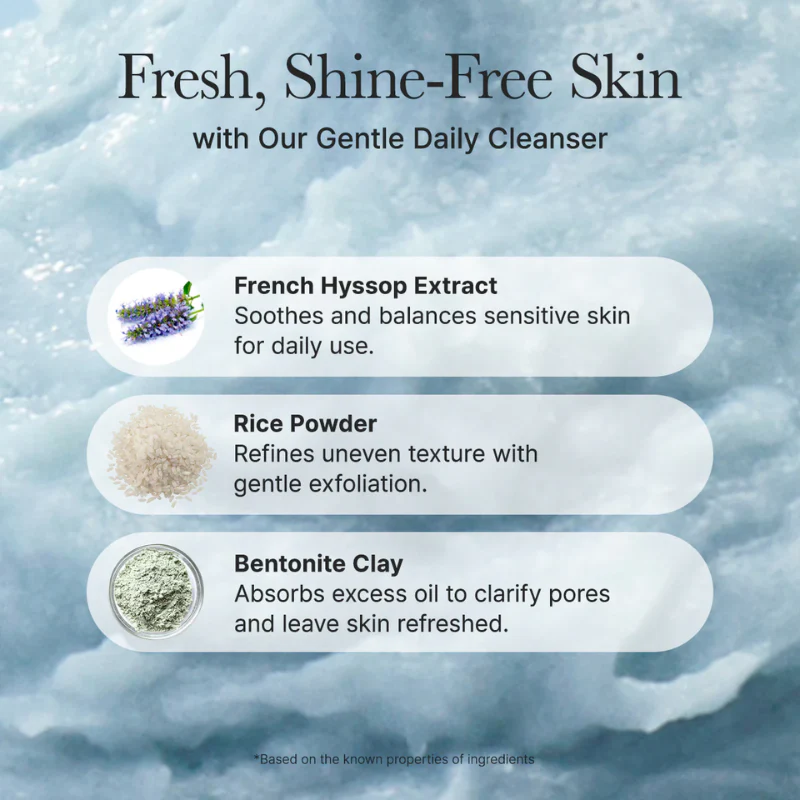Fresh Blue Hyssop Rice Mochi Cleanser - Image 4
