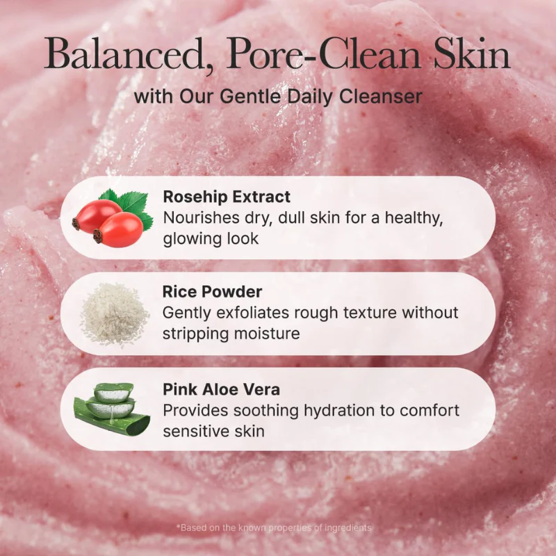 Fresh Rosehip Rice Mochi Cleanser - Image 4