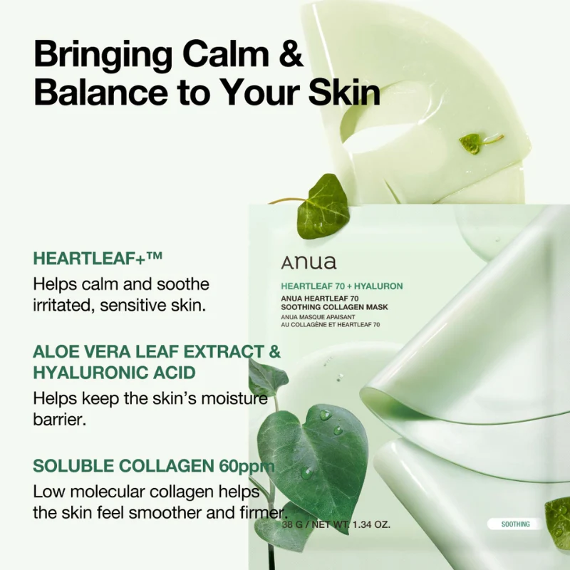 Heartleaf 70 Soothing Collagen Mask - Image 5