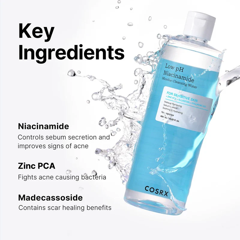 Low pH Niacinamide Micellar Cleansing Water - Image 4