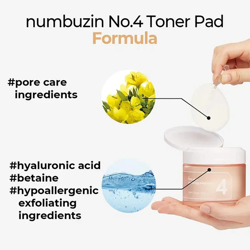 No. 4 Pore Zero Peeled Egg Toner Pad - Toning Face Pads - Image 5