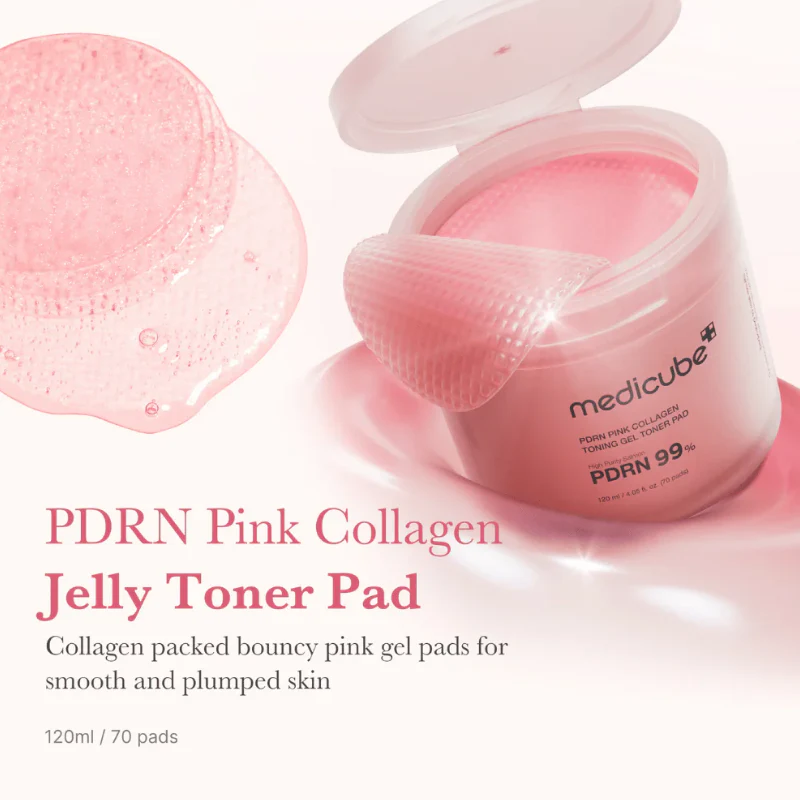 PDRN Pink Collagen Toning Gel Toner Pad - Image 3