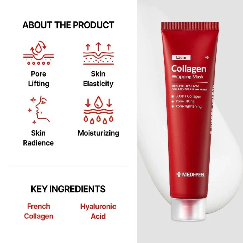 Red Lacto Collagen Wrapping Mask - Image 5
