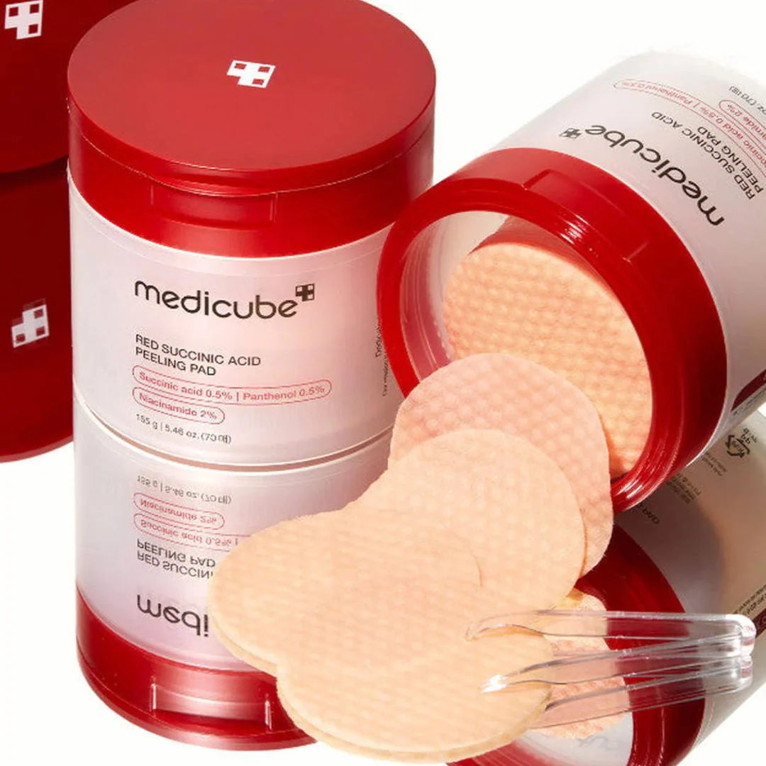 Red Succinic Acid Peeling Pads - Image 4