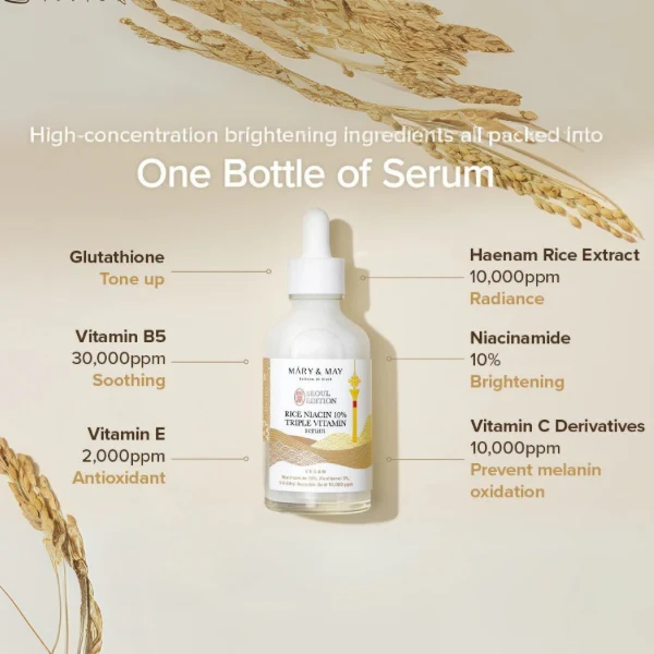 Rice Niacin 10% Triple Vitamin Serum - Seoul Edition - Image 4