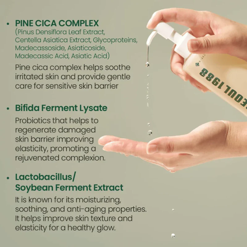 Seoul 1988 Cleansing Oil : Pine Cica 1% + Probiotics - Image 5