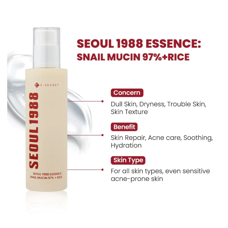 Seoul 1988 Essence : Snail Mucin 97% + Rice - Image 6