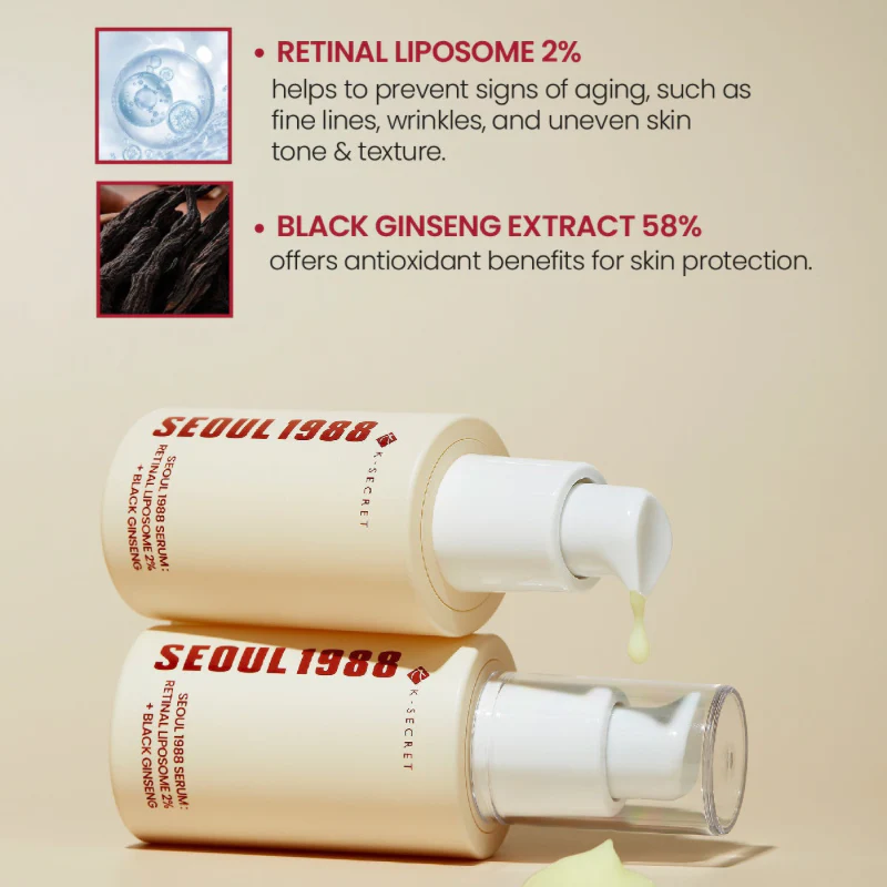 Seoul 1988 Serum : Retinal Liposome 2% + Black Ginseng - Image 4