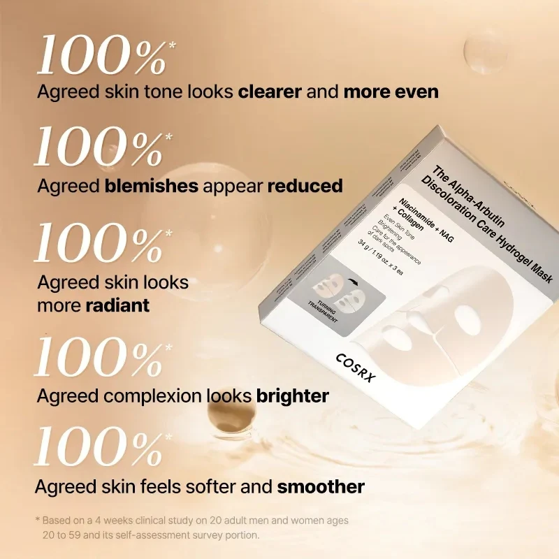 The Alpha-Arbutin Discoloration Care Hydrogel Mask - Image 6